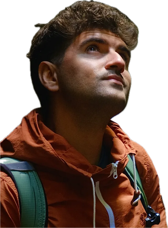 Alberto, the creator of PreFrame, looking up